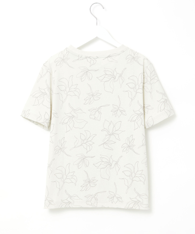 プレーティング天竺 花柄プリント Tシャツ【吸汗速乾】