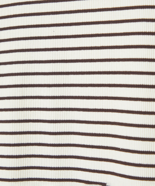 テレコボーダー ヘンリーネック 7分袖 Tシャツ