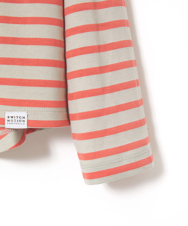 天竺 メランジボーダー クルーネックTシャツ