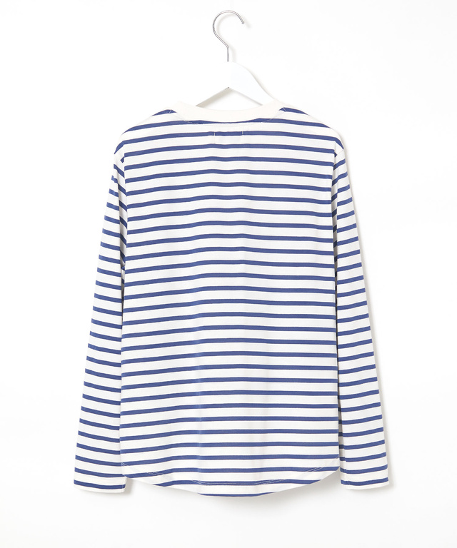 天竺 メランジボーダー クルーネックTシャツ