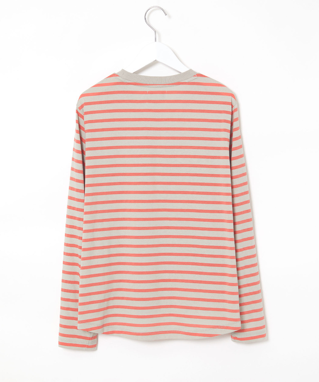 天竺 メランジボーダー クルーネックTシャツ