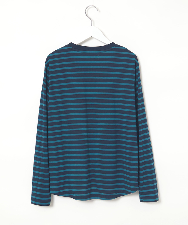 天竺 メランジボーダー クルーネックTシャツ