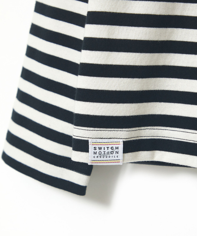 ボーダー柄 長袖Tシャツ【ウガンダオーガニックコットン】