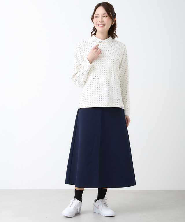 二重編みニット  セットアップスカート