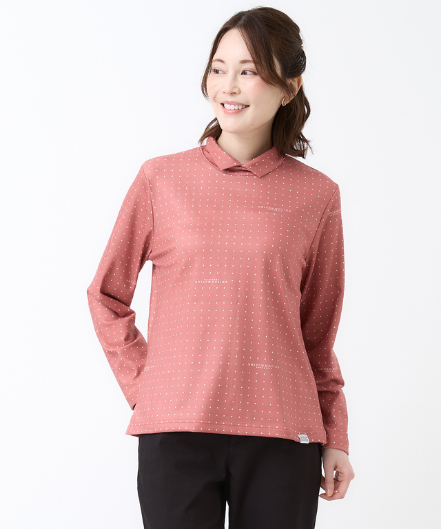 両面起毛ベア天竺 ドットロゴプリント Tシャツ 