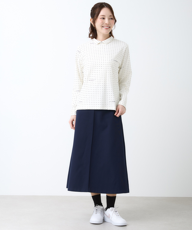 両面起毛ベア天竺 ドットロゴプリント Tシャツ 