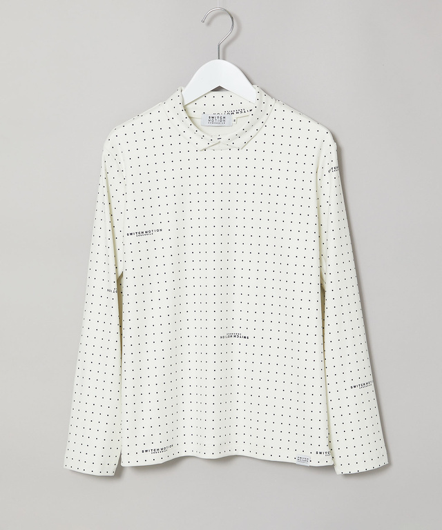 両面起毛ベア天竺 ドットロゴプリント Tシャツ 
