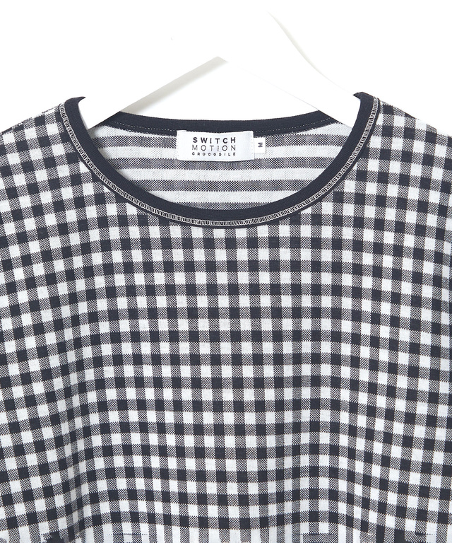 格子接結 ギンガムチェック Tシャツ
