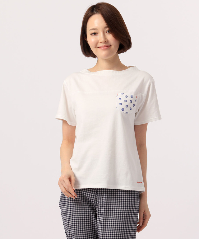 ドットプリントポケットTシャツ