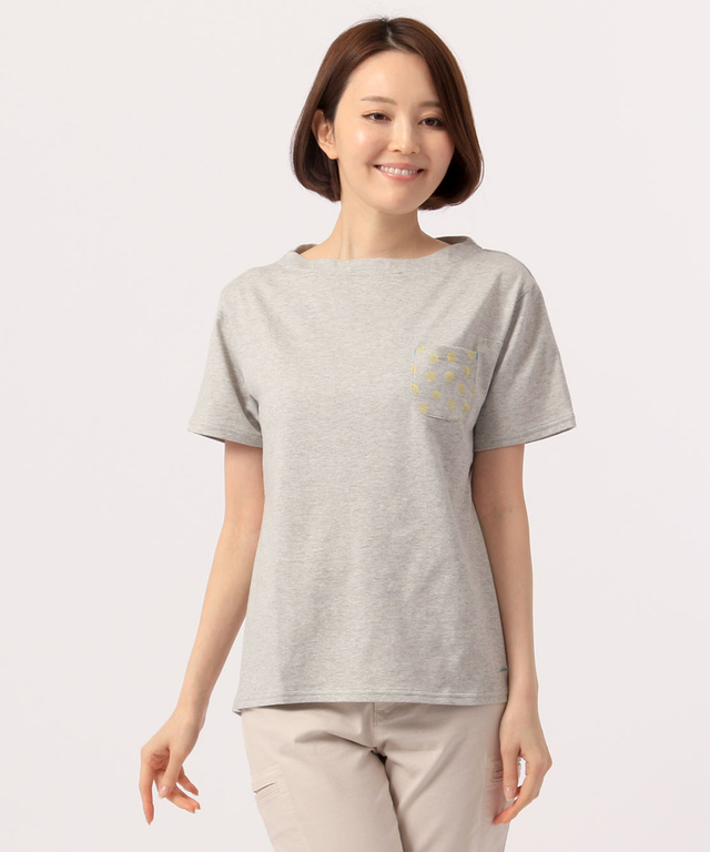 ドットプリントポケットTシャツ