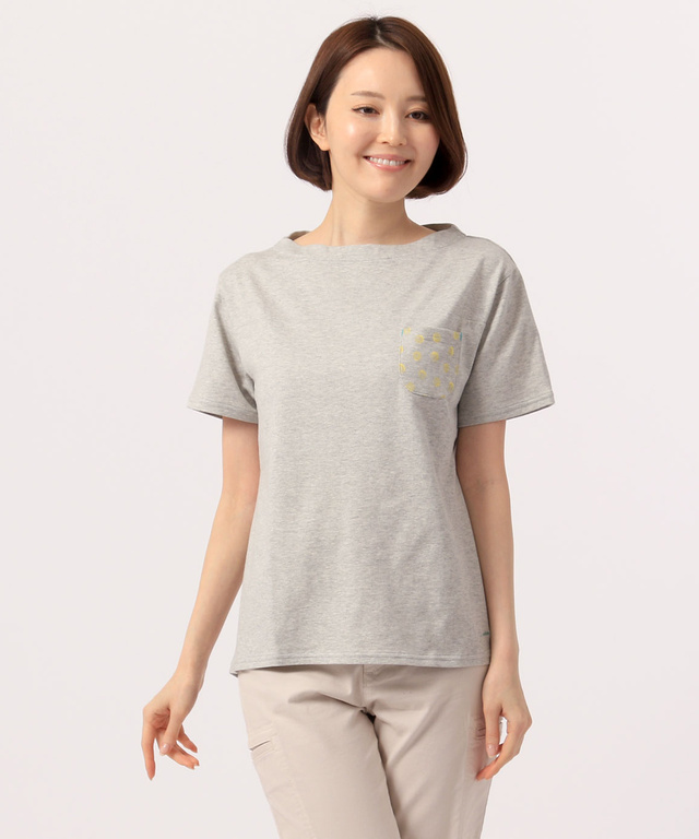 ドットプリントポケットTシャツ