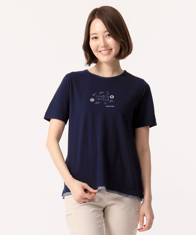マリン刺繍Tシャツ