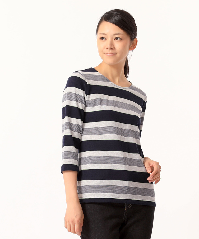 レースジャガードクルーネックTシャツ