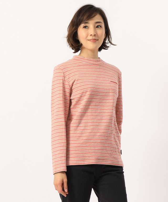 ボーダーチビハイネックTシャツ