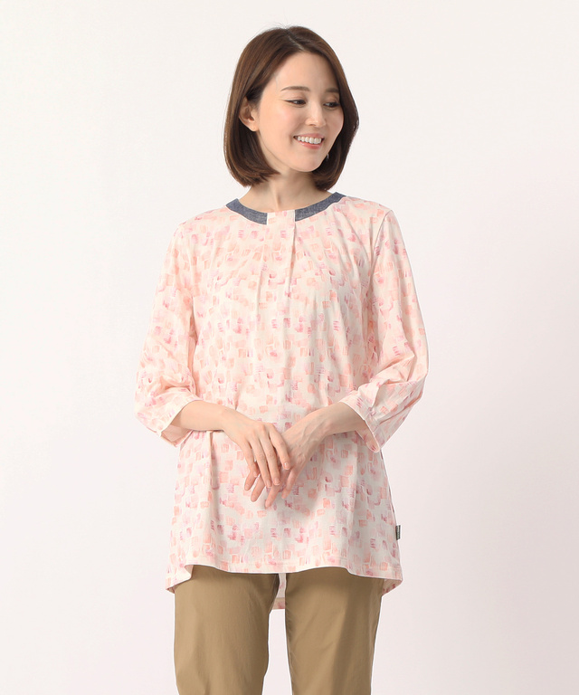 ドロッププリントTシャツ【UVカット】