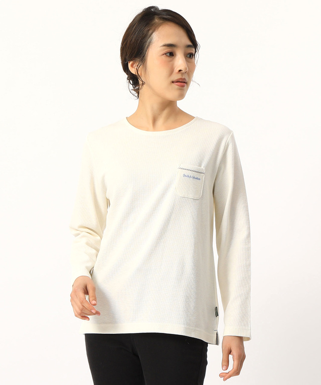 ワッフルクルーネックTシャツ