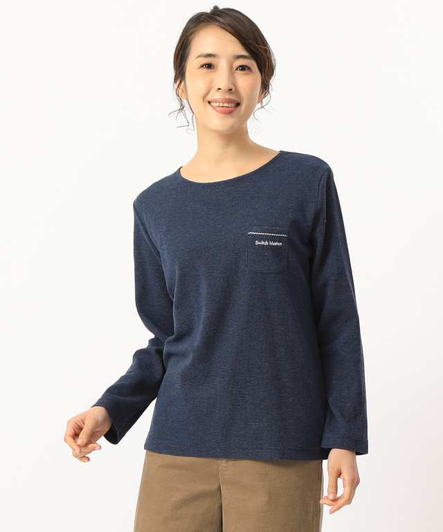 ワッフルクルーネックTシャツ
