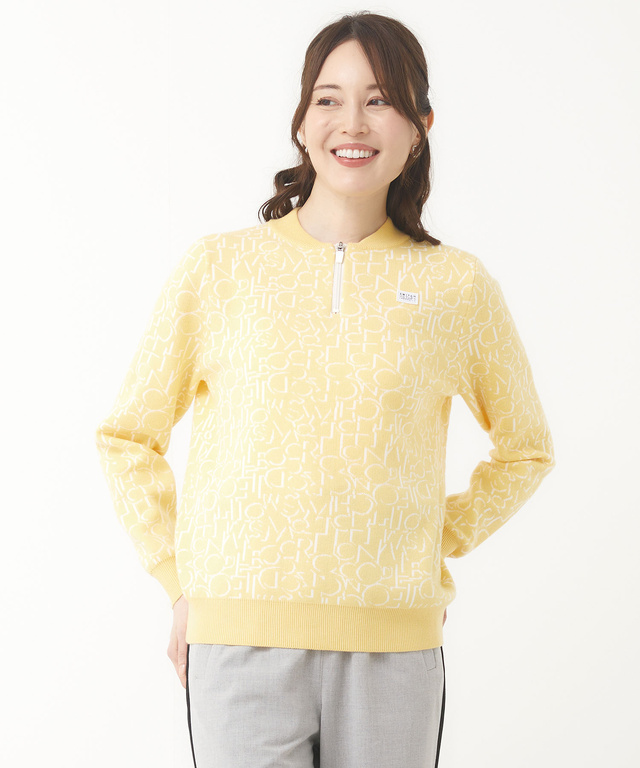 モノグラム ハーフジップ ニット