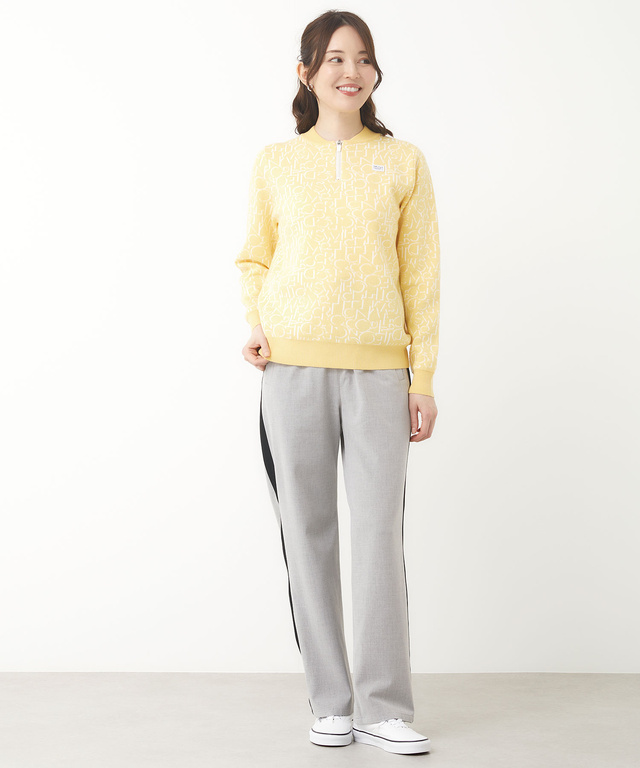 モノグラム ハーフジップ ニット