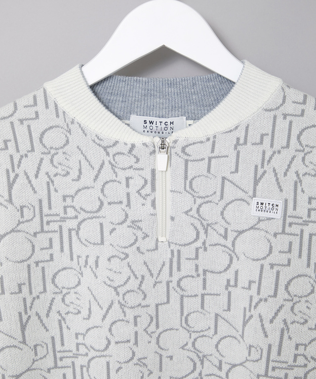 モノグラム ハーフジップ ニット