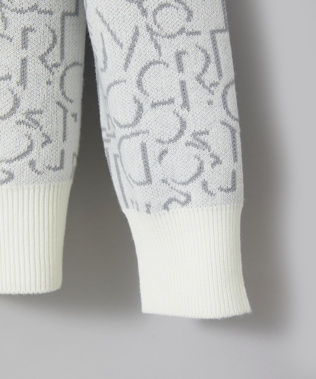 モノグラム ハーフジップ ニット