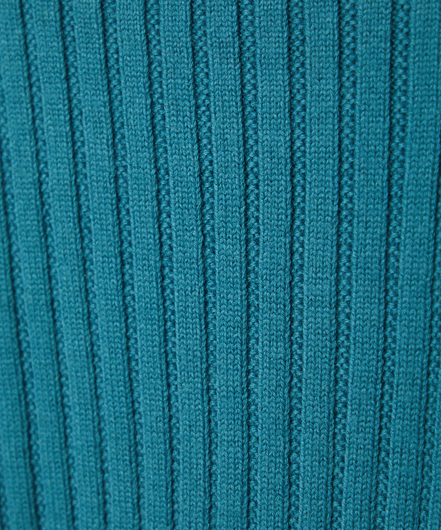 ロゴライン  タートルネック リブ ニット