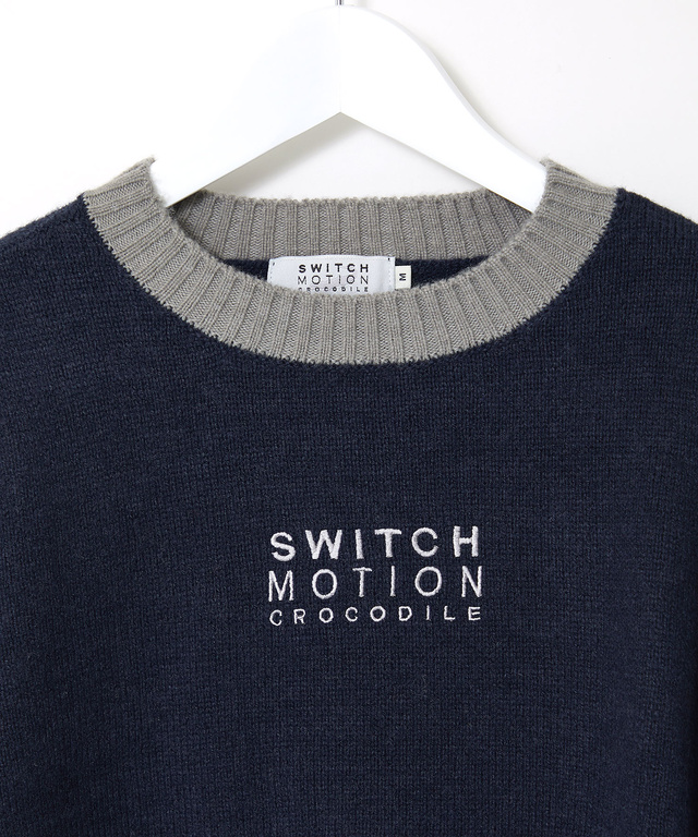 ケーブル柄 切り替え ニット