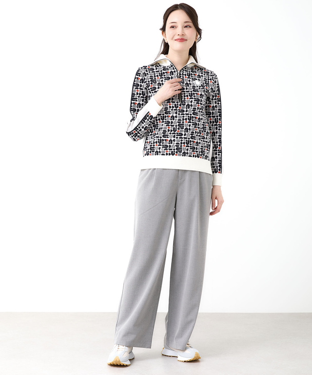 モノグラム ハーフジップ プルオーバー ニット