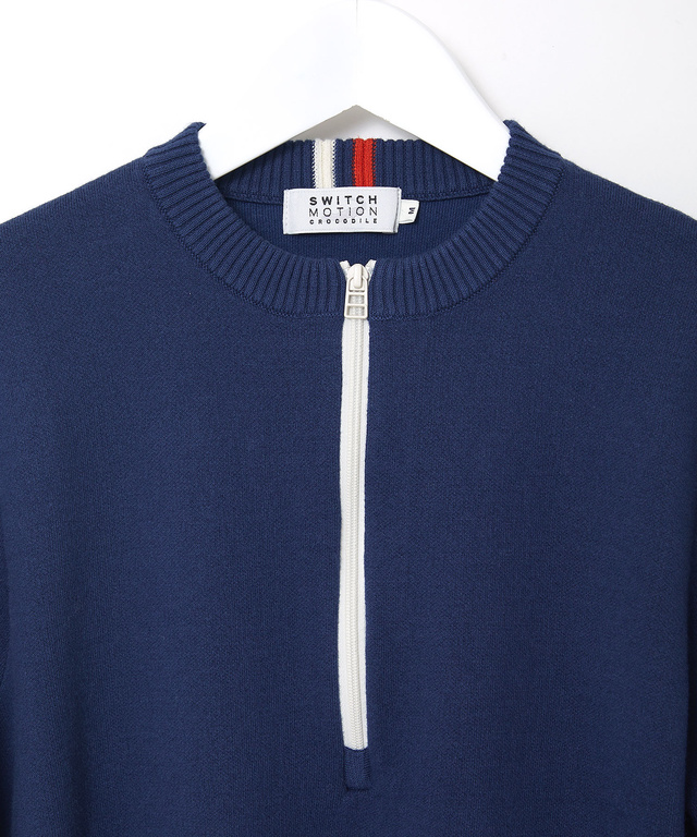 ハーフジップ プルオーバー ニット