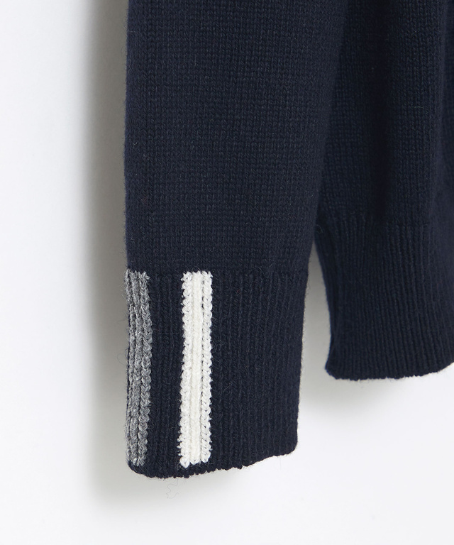 ロゴ クルーネック ニット【日本製】