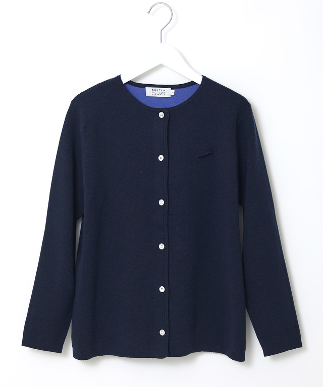 クルーネック ニット カーディガン