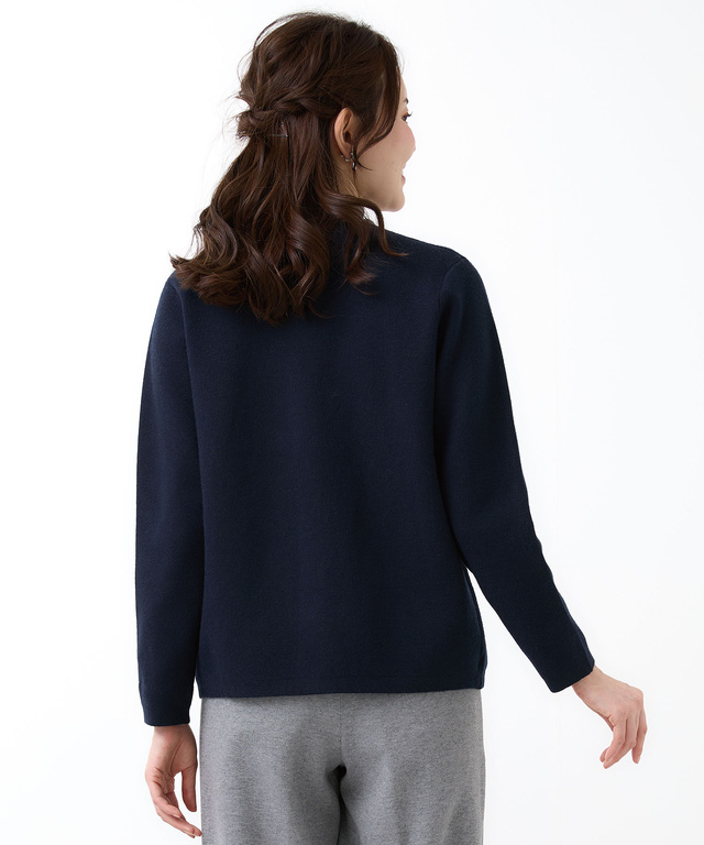 クルーネック ニット カーディガン