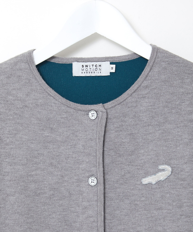 クルーネック ニット カーディガン