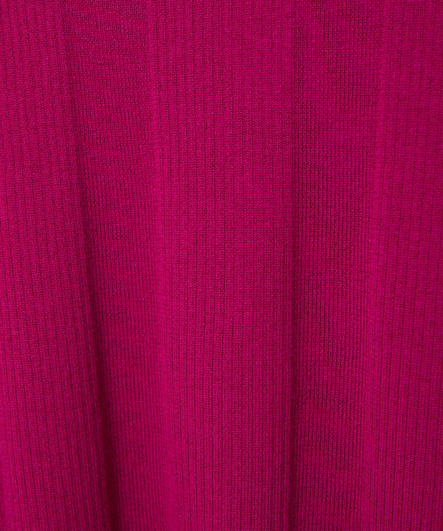 裾ライン リブ編み クルーネックニット