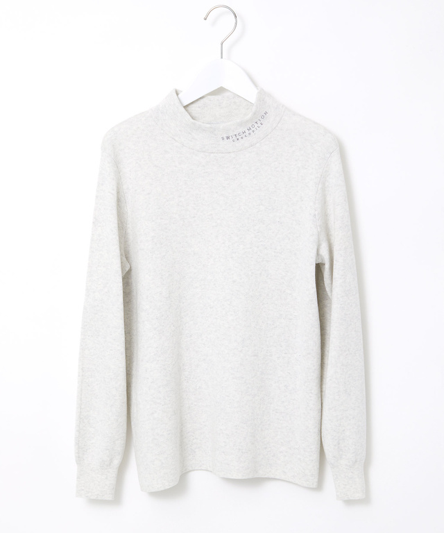 ハイネック リブデザイン ニット