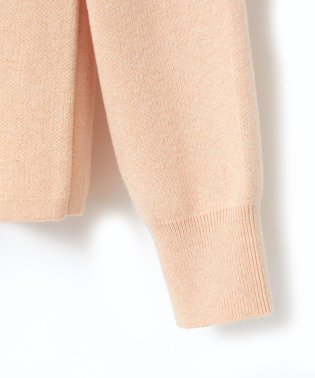 ハイネック リブデザイン ニット