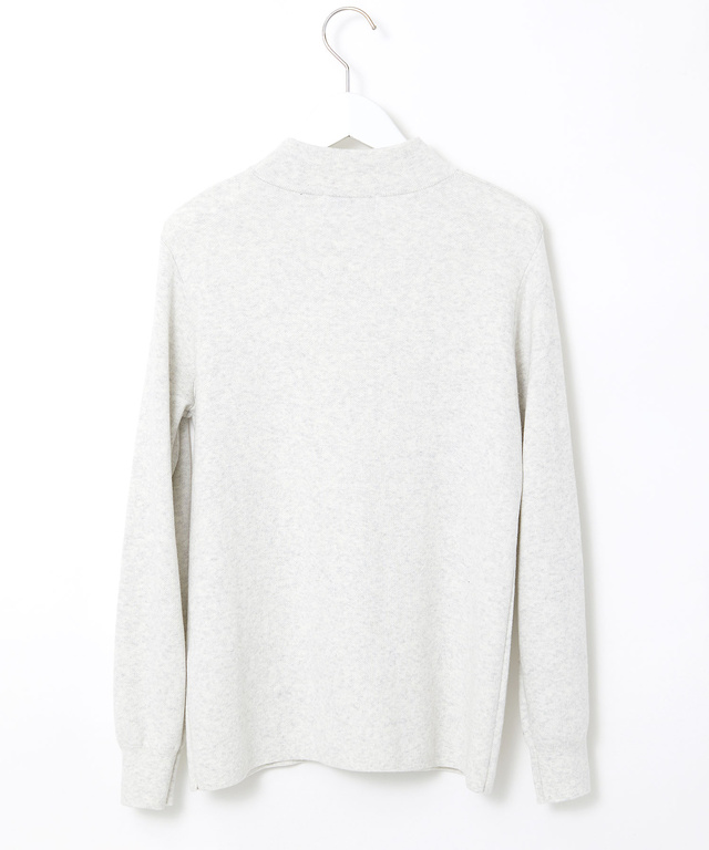 ハイネック リブデザイン ニット