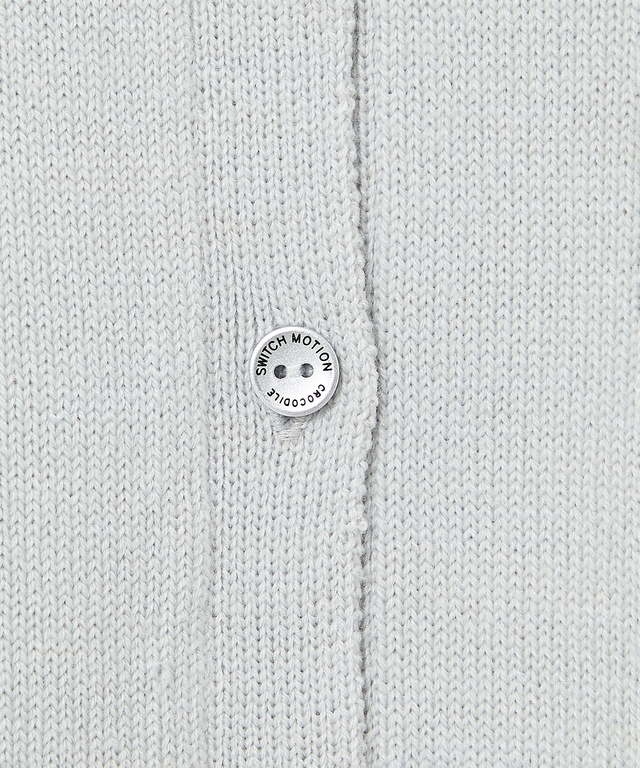 ウールブレンド アゼクルーネック カーディガン