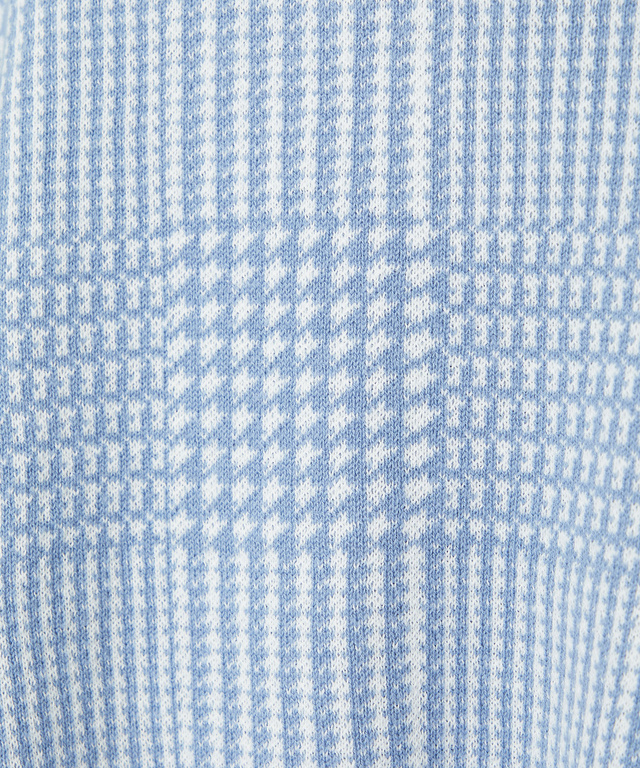 ウールブレンド 千鳥柄チェック 配色 ニット