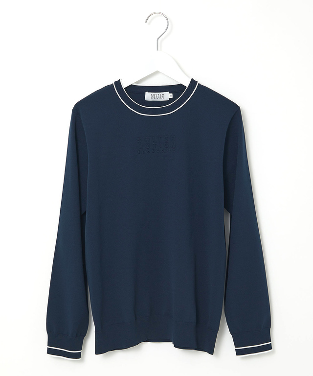 ロゴデザイン プルオーバー ニット【手洗いOK】