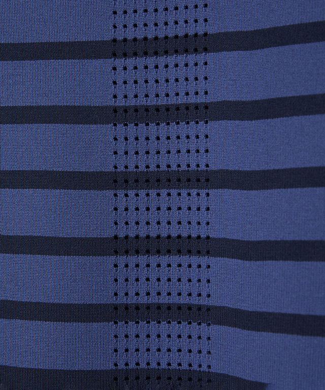 ボーダー柄 ジップアップ ニットパーカー