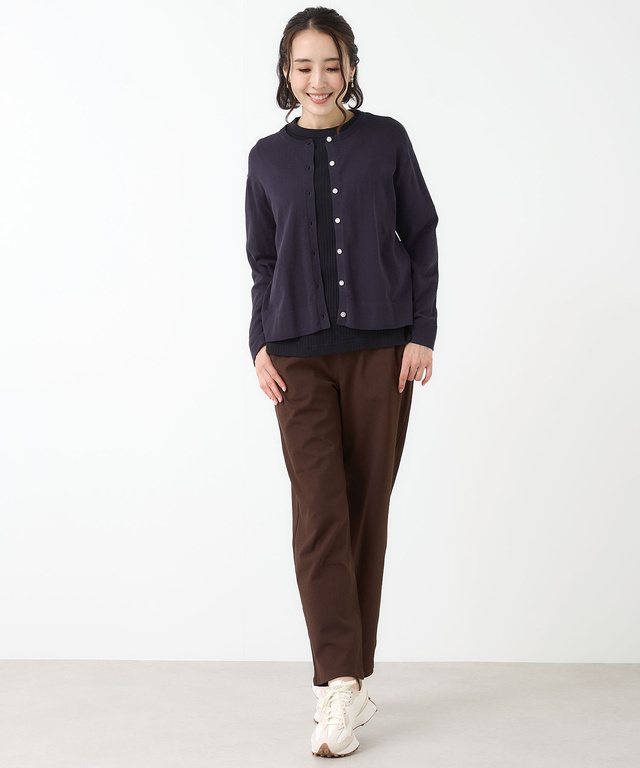 クルーネック カーディガン【手洗いOK】