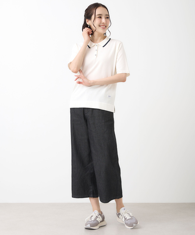 襟パイピング ニット ポロシャツ【ZERO POLO SHIRT】