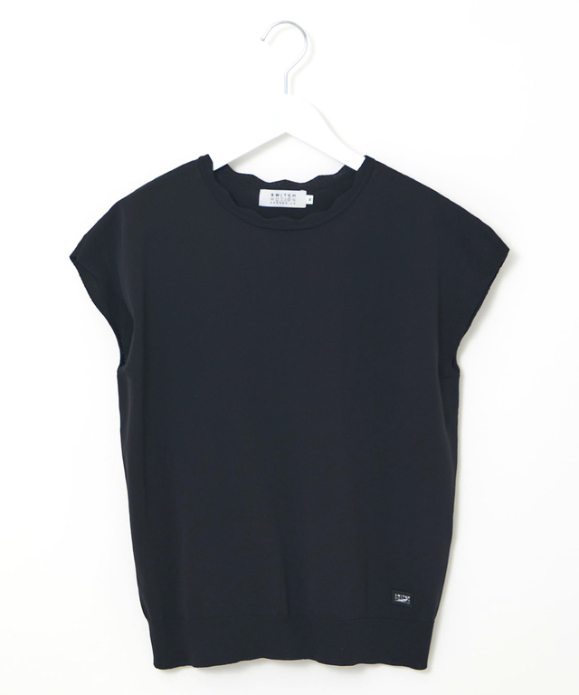 襟デザイン ニット プルオーバー【手洗いOK】