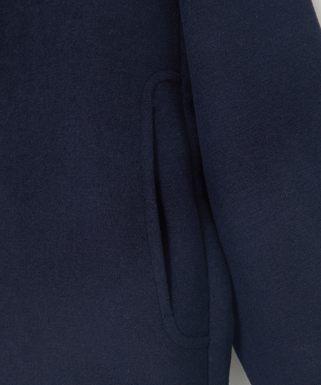 ウールブレンド フーデッド コート