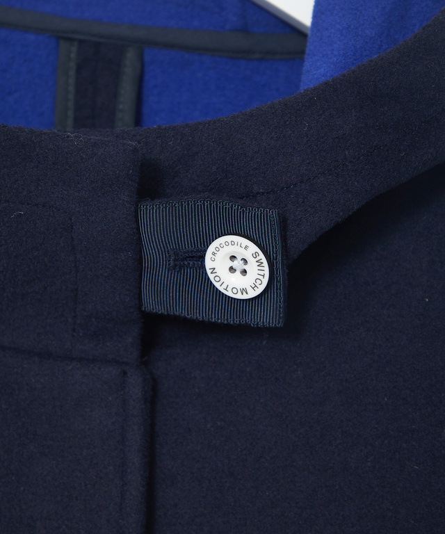 ウールブレンド フーデッド コート