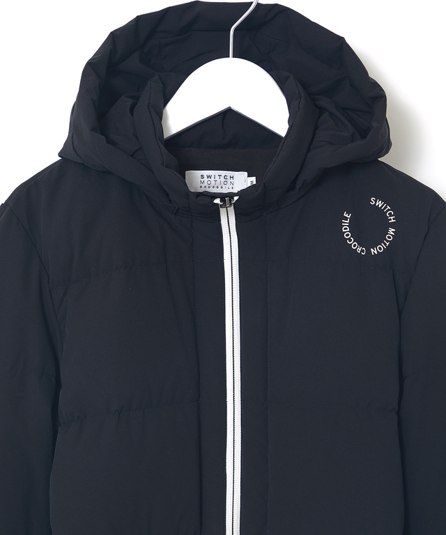 ストレッチ フード付き ダウンジャケット【撥水加工】