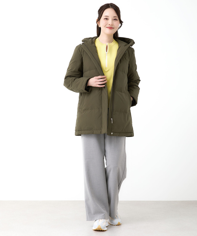 ストレッチ ミドル ダウン ジャケット【撥水加工】