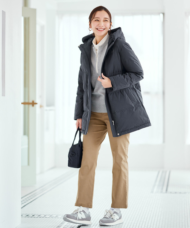 ストレッチ ミドル ダウン ジャケット【撥水加工】