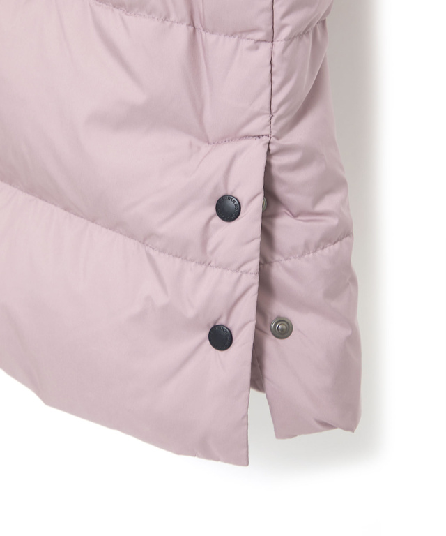 ドットボタンデザイン ロング ダウン【撥水加工】